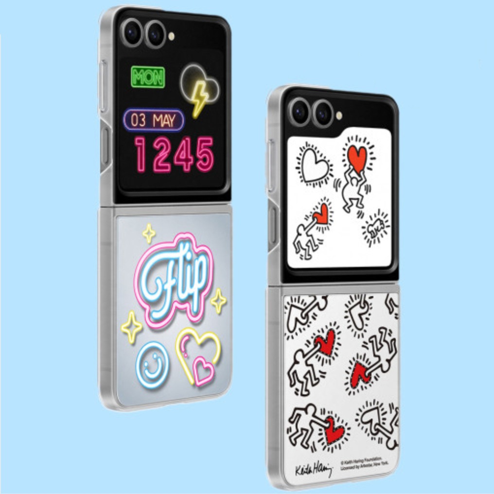 🇰🇷 Z Flip 6 Suit LED Case  เกาหลี Clear NFC การ์ดป้องกันการออกแบบน่ารัก Samsung Galaxy