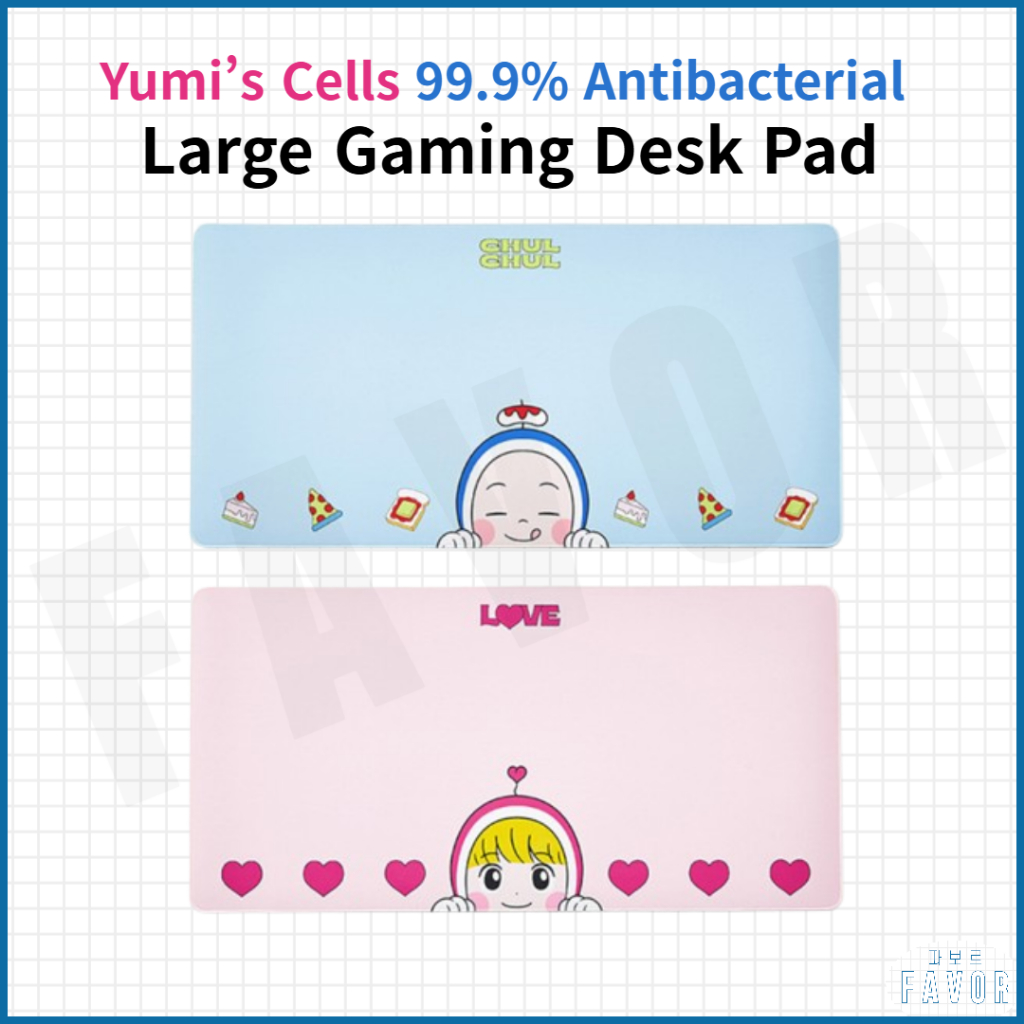 Korea Webtoon Yumis Cells แผ่นรองโต๊ะเล่นเกมขนาดใหญ่ต้านเชื้อแบคทีเรีย 99.9%