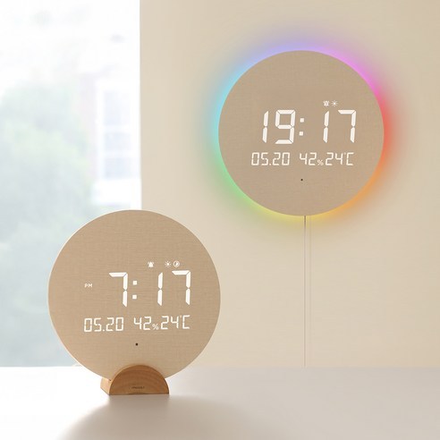 Moos Fullmoon Backlight Nightlight LED Wall Clock วัตถุภายใน Captivates Illuminates