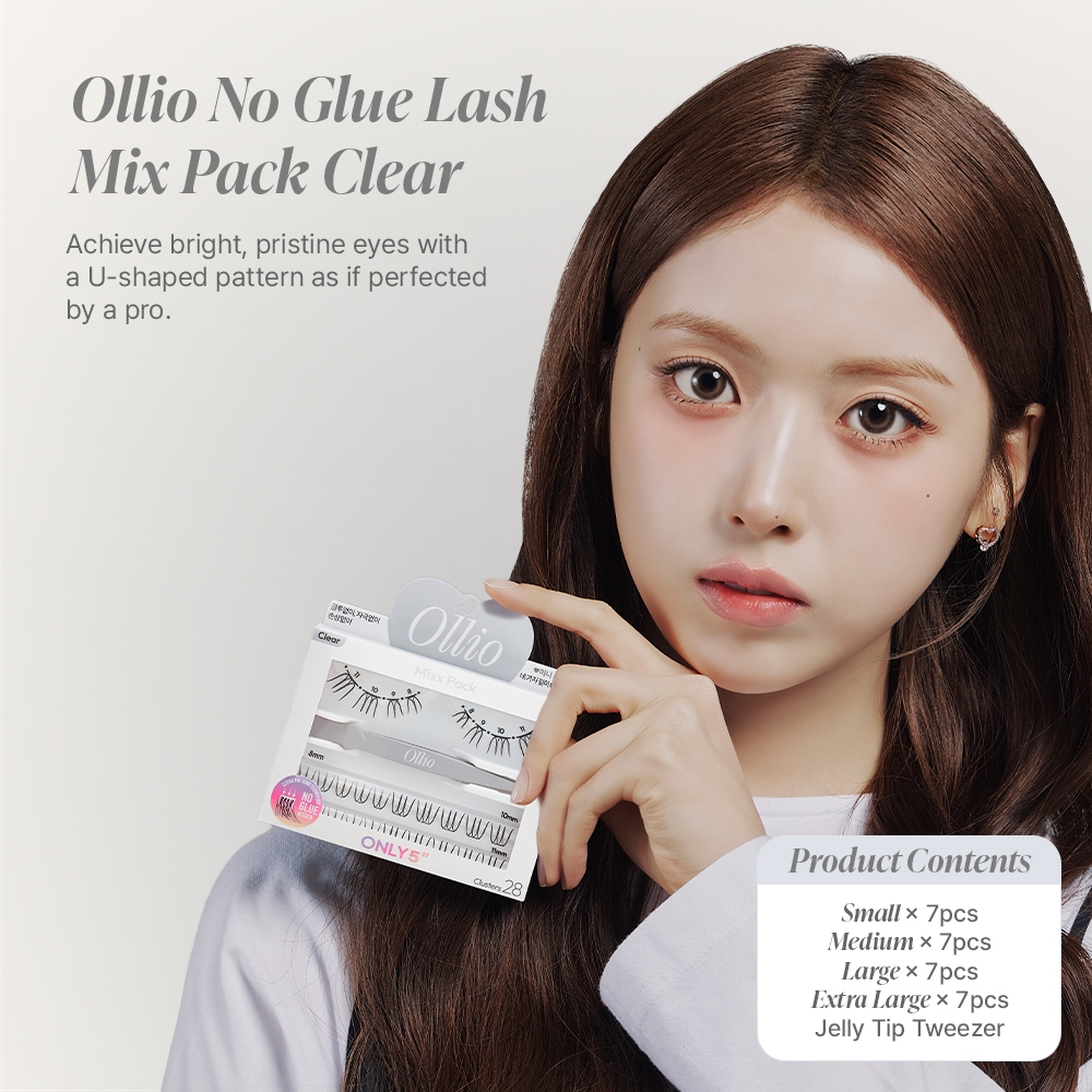 Ollio No Glue Lash Mixx Pack กาวขนตาใสฟรี