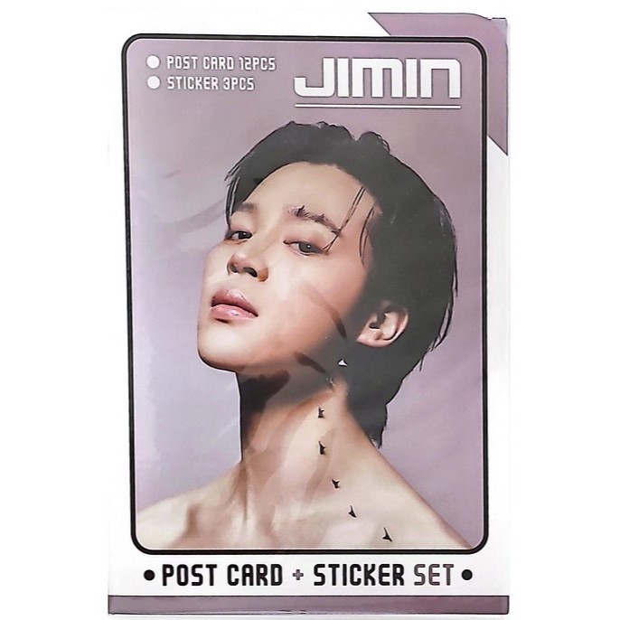 Bts Jimin [โปสการ์ด 12P/ สติ๊กเกอร์ 3P Set] K-POP <2024.10>