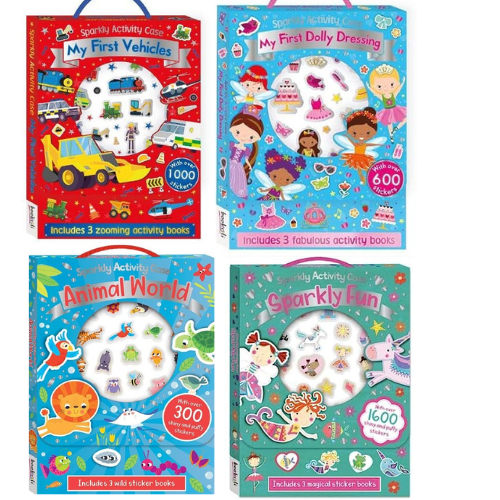 Sparkly Activity Case Animal World/Sparkly Fun/First Dolly Dressing/First Vehicles (Bookoli)