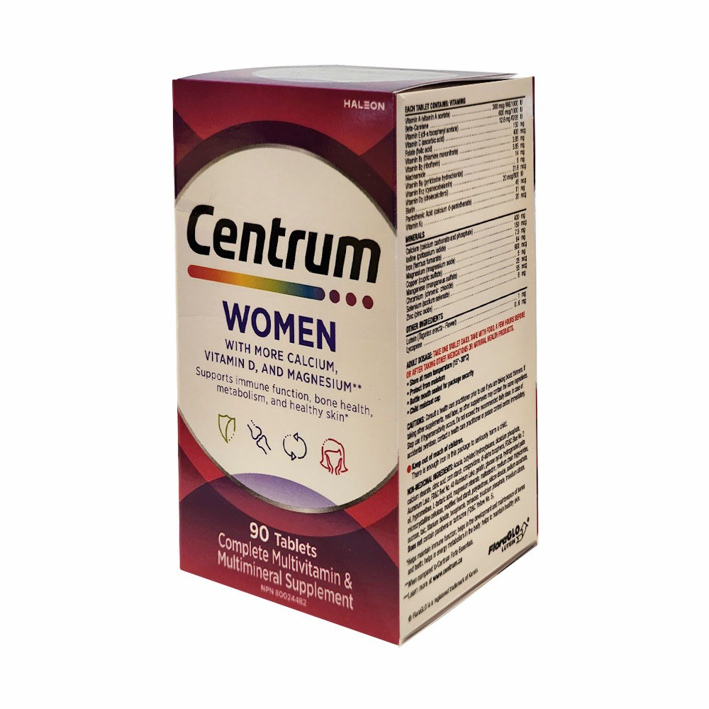 Centrum Women Multivitamin, Antioxidants & Energy Support, 90 เม็ด - ผลิตในอเมริกา