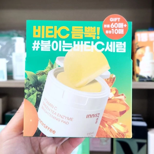 Olive Young Vitamin C Green Tea Enzyme Brightening Pad 70 Pads