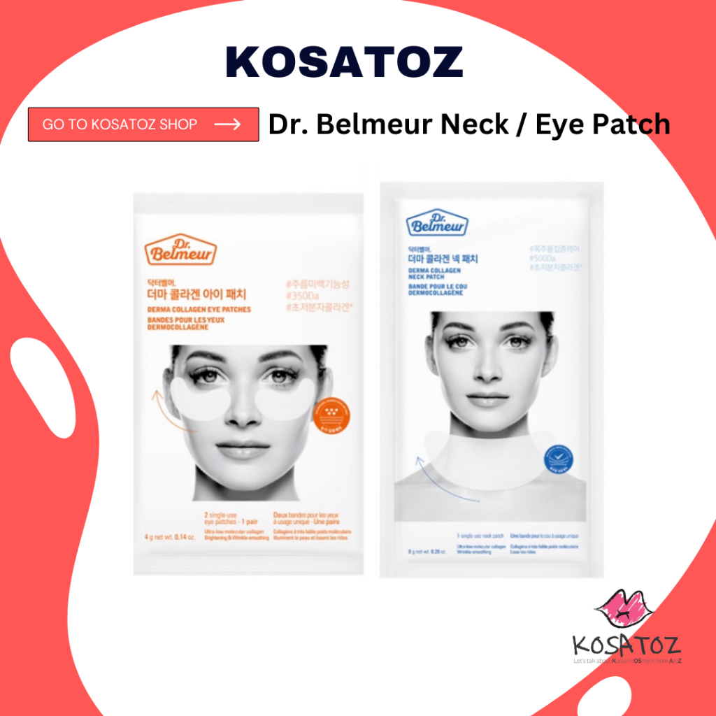The Face Shop Dr.Belmeur Derma Collagen Neck Patch 8g / Eye Patch 4g