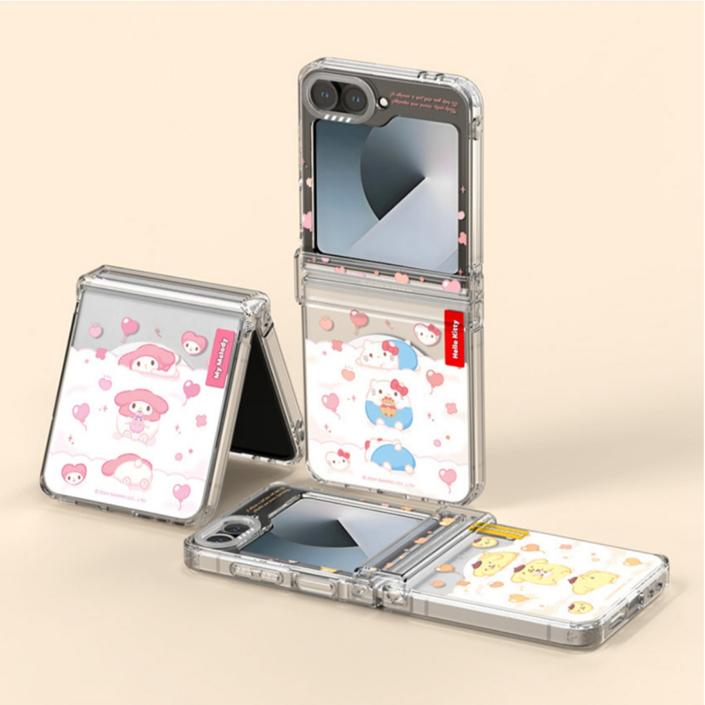 SAMSUNG   เกาหลี ซัมซุง กาแลคซี Z พลิก 7 / 6 / 5 เคสโทรศัพท์บานพับแม่เหล็กปกป้องกันชนใสฮาร์ดเจลลี่ที่มีประโยชน์ป้องกันการตกออกแบบน่าร ราคา ถูกที่สุด ดีลบีเคเค แกลเลอรีภาพที่ 5