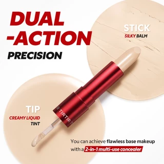 [TIRTIR] NEW! Glide & Hide Blurring 2-in-1 Concealer คอนซีลเลอร์เนื้อเหลวและบาล์มในแท่งเดียว 8g / 20 เฉดสี