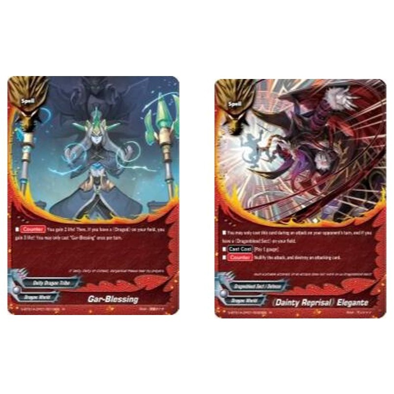 English Buddyfight Gar-Blessing S-BT01A-CP01/0019EN R /Dainty Rerisal" Elegante S-BT01A-CP01/0020EN 