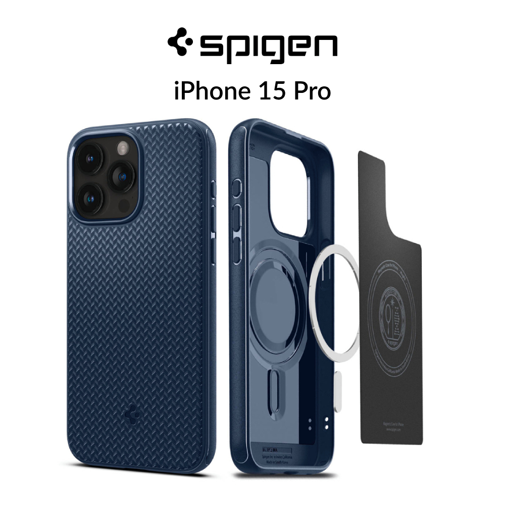 Spigen เคส iPhone 15 Pro 6.1" Mag Armor MagFit Casing Magnetic Compatible Drop Protection iPhone Cover