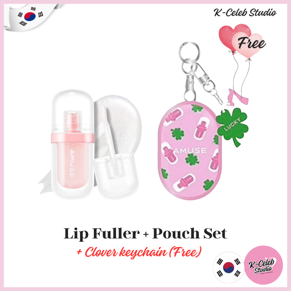 Amuse Lip Fuller+Pouch Keychain (Free:Clover keychain)