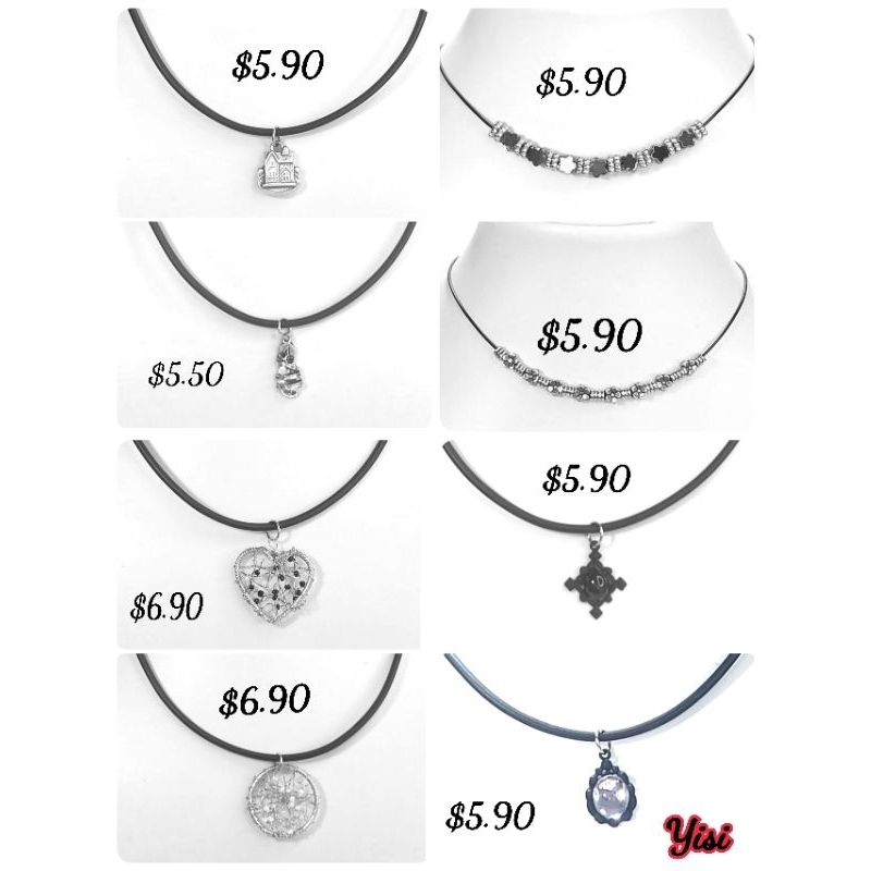 Yisitrading สร้อยคอ PVC ทําด้วยมือพร้อม Charms 45/42.3 ซม. 3/1 มม. PVC วันเกิด