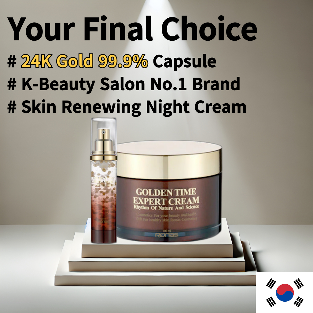 🇰🇷Ronas Gold Collagen Serum Cream 24K Gold Capsule Skin Rejuvenating Night Cream