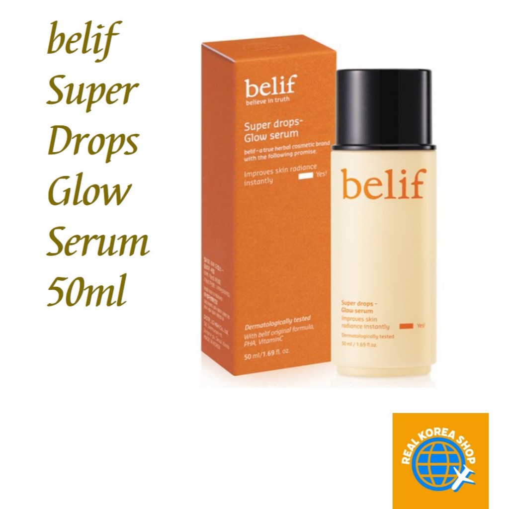 BELIF เบลิฟ ซุปเปอร์ ดรอปส์ โกลว์ เซรั่ม 50มล , [belif] Super Drops Glow Serum 50ml
