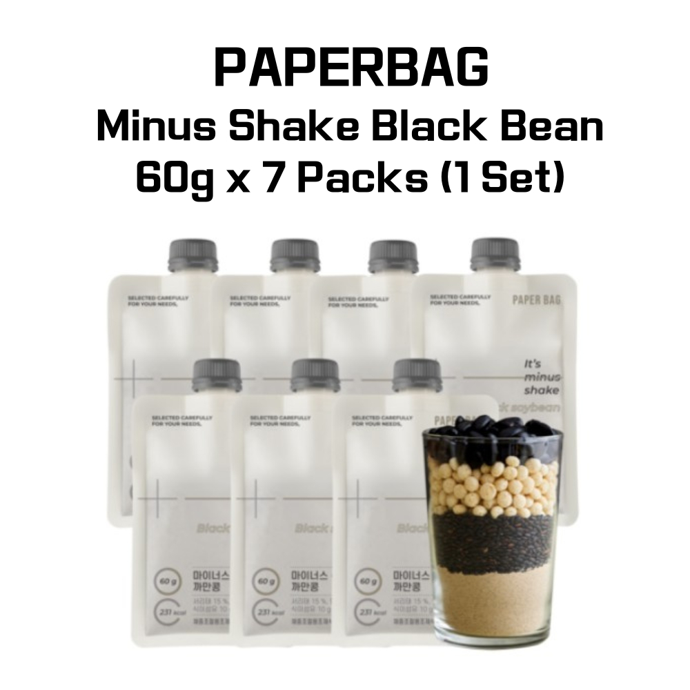 PAPERBAG Minus Shake Black Bean 60g x 7 แพ็ค (1 ชุด)