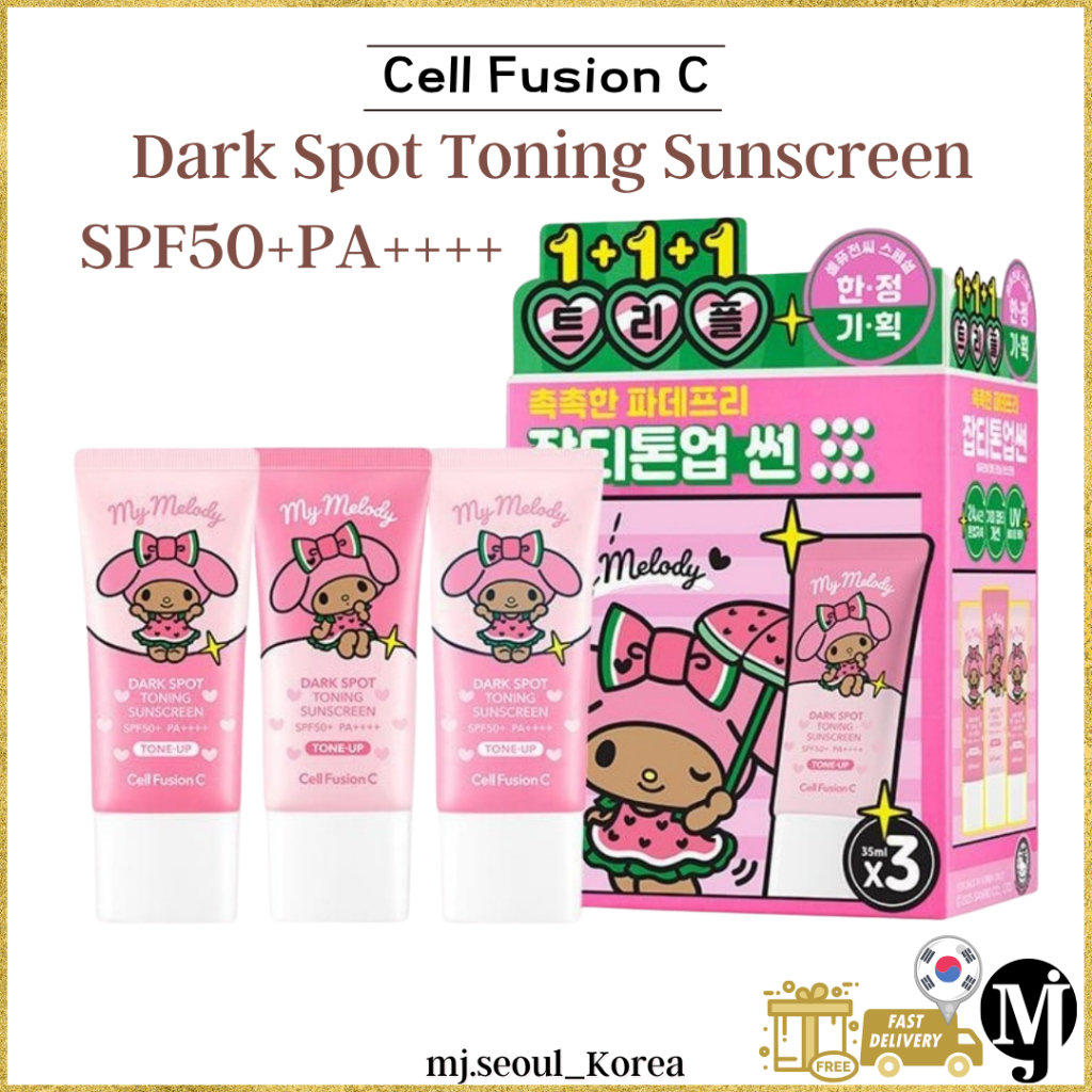 Cell Fusion C My Melody Dark Spot Toning Sunscreen 35ml 3P