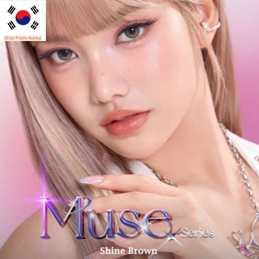 OLENS MUSE 2COLORS SHINE BROWN คอนแทคเลนส์ 2P เลนส์เกาหลี เลนส์