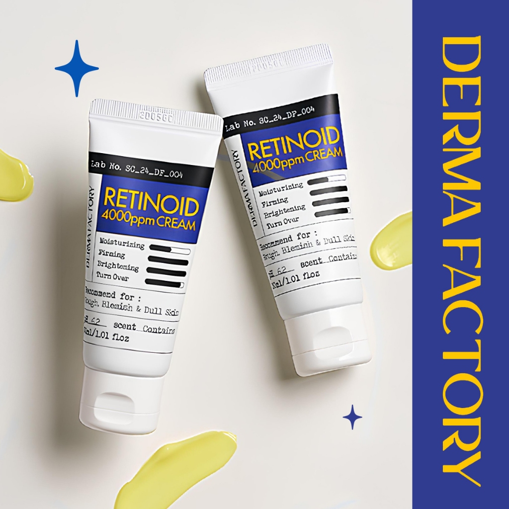 [Derma Factory] (1+1)Retinoid 4000ppm Cream 30ml | เรตินอล Retinal Vitamin A Night Care