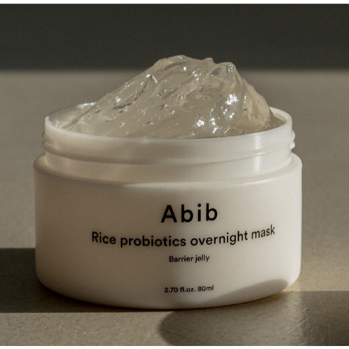 [Abib] Rice Probiotics Overnight Mask Barrier Jelly 80ml | มาส์กข้าวโปรไบโอติกก่อนนอน ฟื้นฟูเกราะผิว เติมความชุ่มชื้นล้ำลึก