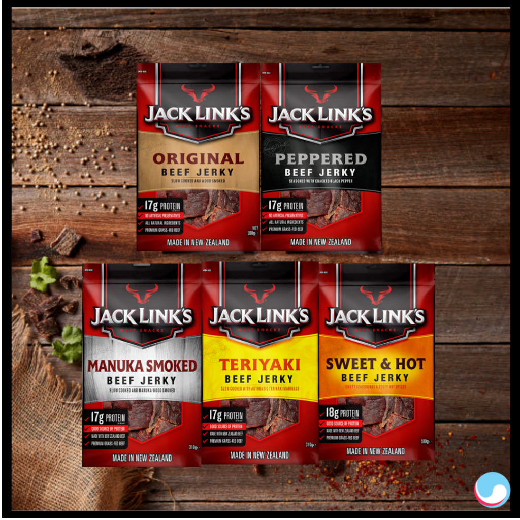 Jack Links Beef Jerky ตัดสเต็กเนื้อ Original /Peppered /Teriyaki /Sweet & Hot /Manuka Smoked 310g
