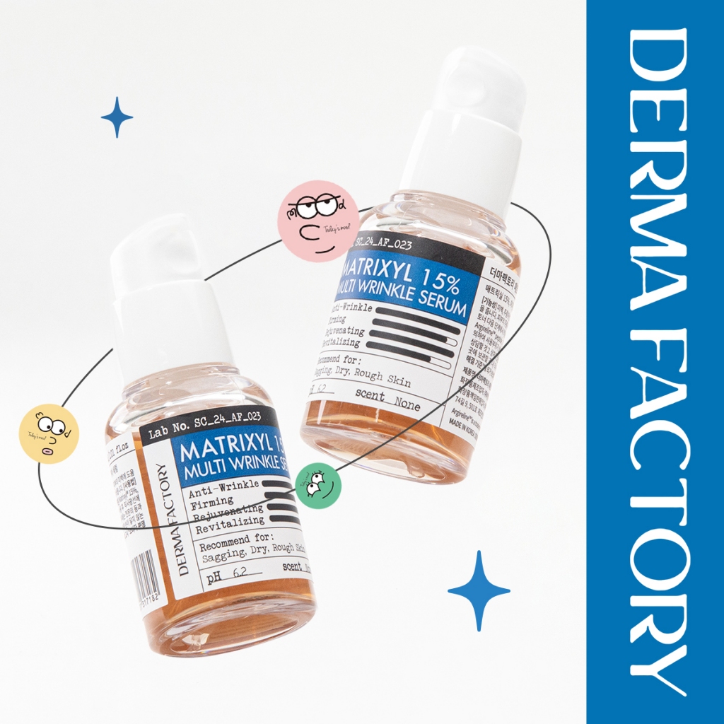 [Derma Factory] (1+1)Matrixyl 15% Multi Wrinkle Serum 30ml | Oliveyoung Carnosine Argireline Skincare Anti-aging Whitening