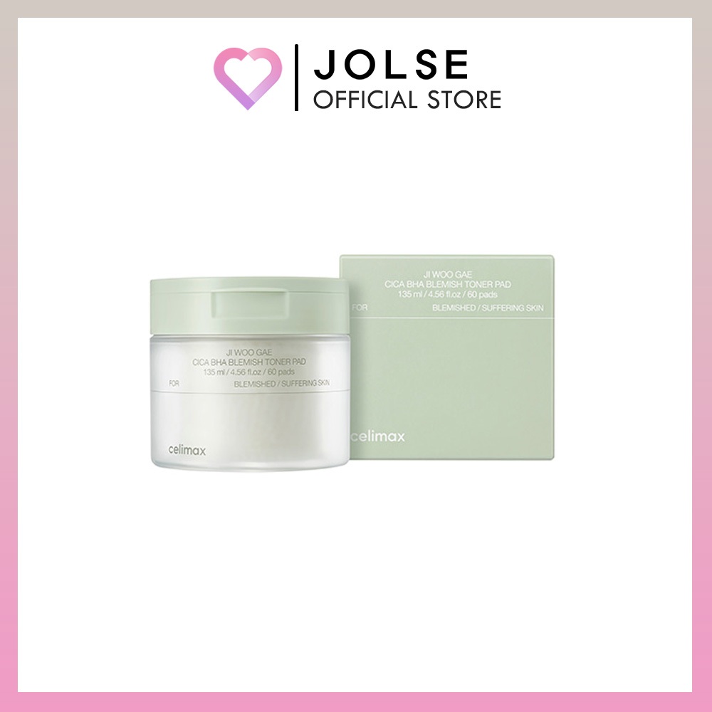 Celimax JI WOO GAE Cica BHA Blamish Toner Pad 60 ชิ้น