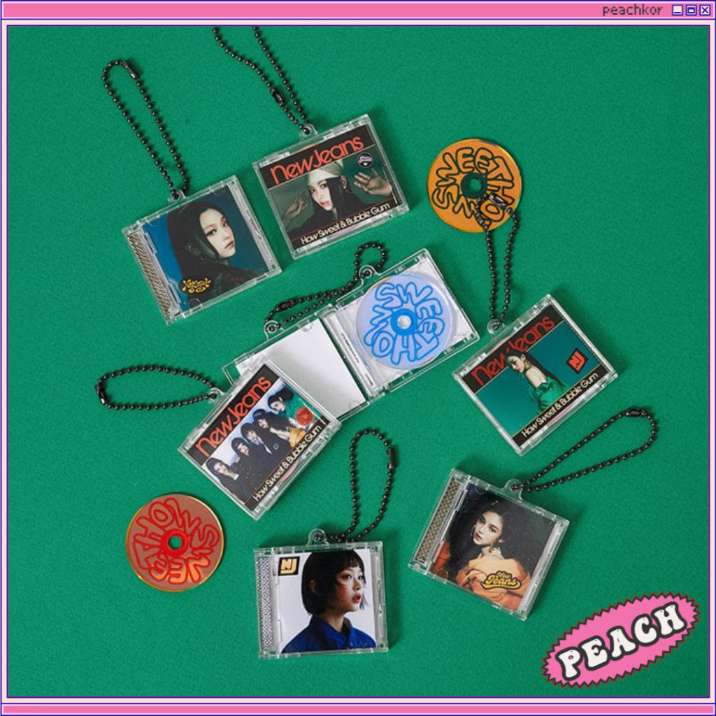 Newjeans NJ How Sweet MINI CD Case Keyring พวงกุญแจ / New Jeans Keychain LINE Friends Official MD