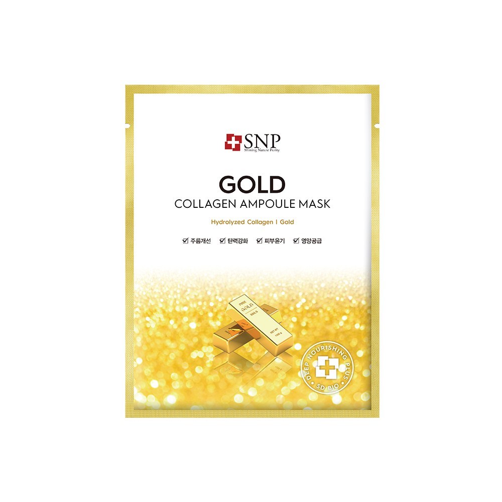 [SNP] Gold Collagen Ampoule Face Mask 1 แผ่น