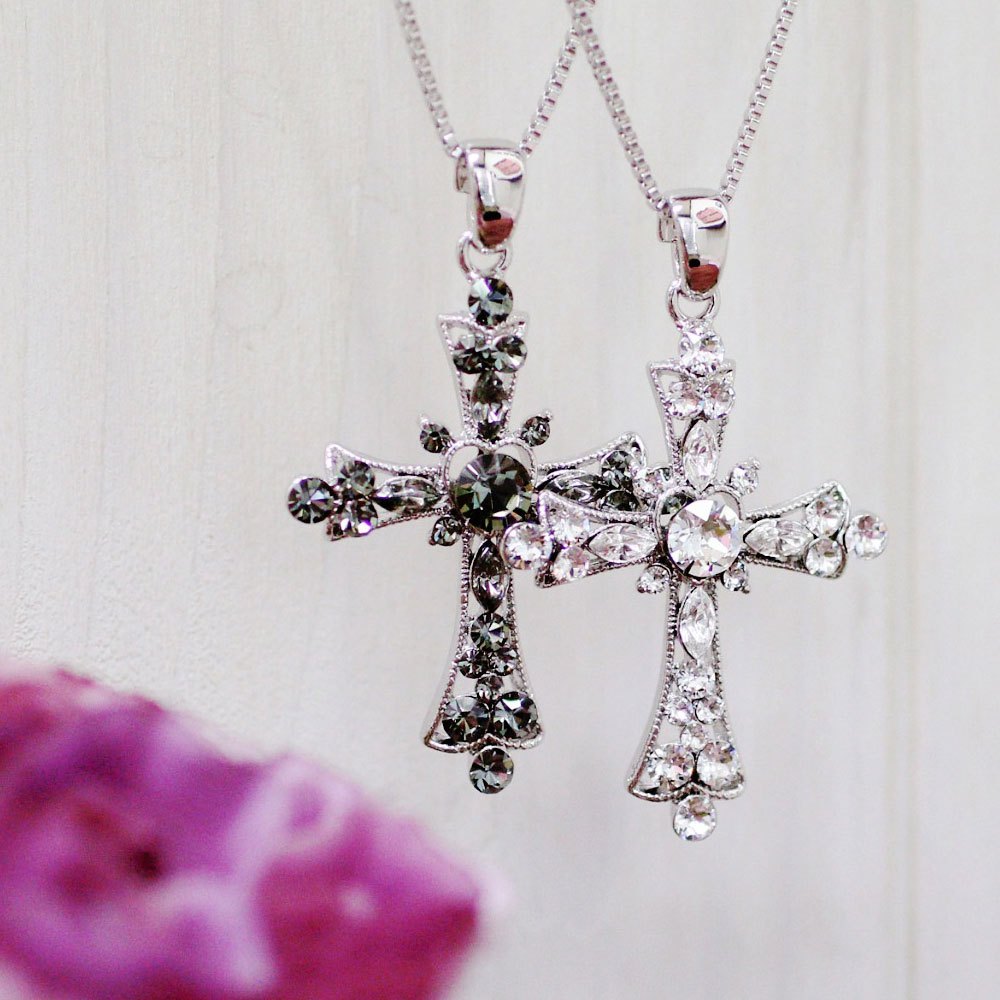 Bnp Jewelry Made in Korea Unique Design Cross Necklaces Korean Christian Holy God Blessing Jewelry