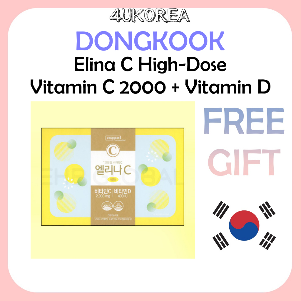 DONGKOOK Elina C วิตามินซีสูง 2000 + วิตามินดี / สารต้านอนุมูลอิสระ / สุขภาพกระดูก / ภูมิคุ้มกัน / K-HEALTH
