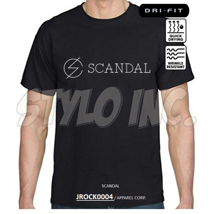 SCANDAL Cotton Dri-Fit JROCK JPOP BAND เสื้อยืดกราฟิกเกม Tee Tshirt คอสเพลย์ท้องถิ่นสนุก Quick Dry ค