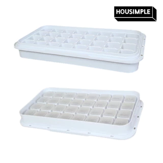 HOUSIMPLE STACKPUSH ถาดน้ำแข็งเดี่ยวสำหรับตู้เย็นพร้อมซิลิโคน
