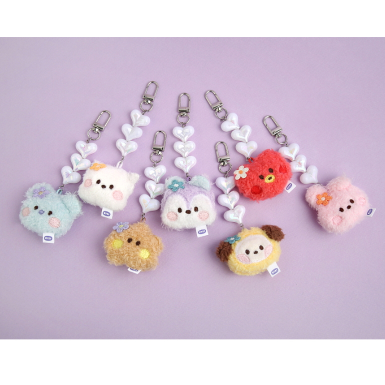 Bts BT21 Offcial Mini Face Bead ตุ๊กตา Kerying