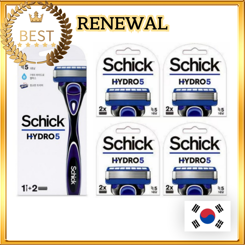 [Schick] HYDRO 5 Premium Razor Blade 17 PCS (16+1) │Safety Men's Grooming Shaver ใบมีดโกน │เครื่องโกนหนวด เพื่อความปลอดภัย สําหรับผู้ชาย