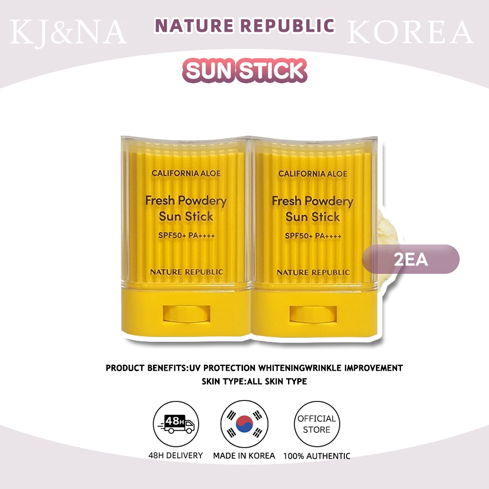 [Nature Republic] California Aloe Fresh Powdery Sun Stick 24g SPF50+ PA++++(1+1) - รูปที่ 5