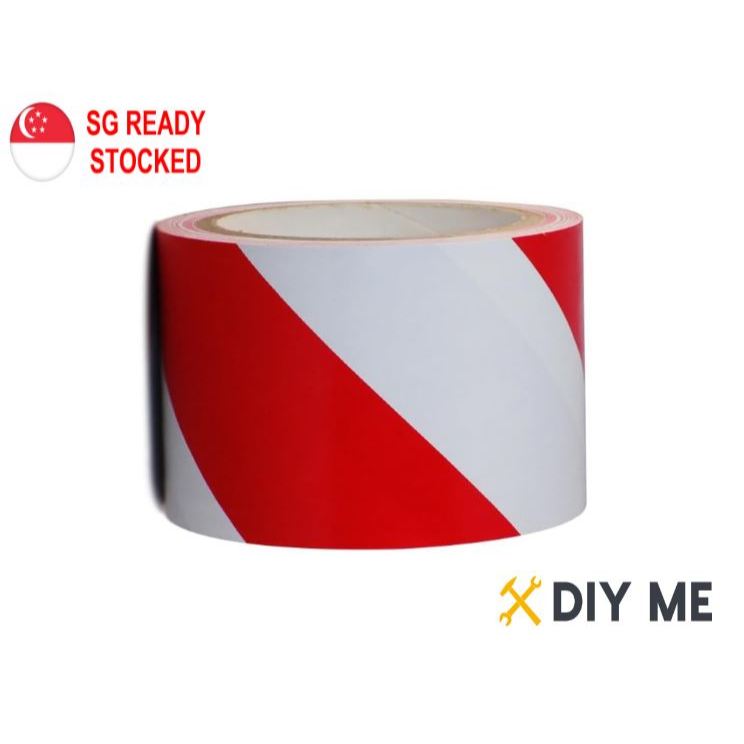 [LOCAL SG] เทปนิรภัย/สิ่งกีดขวางสีแดงและขาว/Hazard/Caution Tape