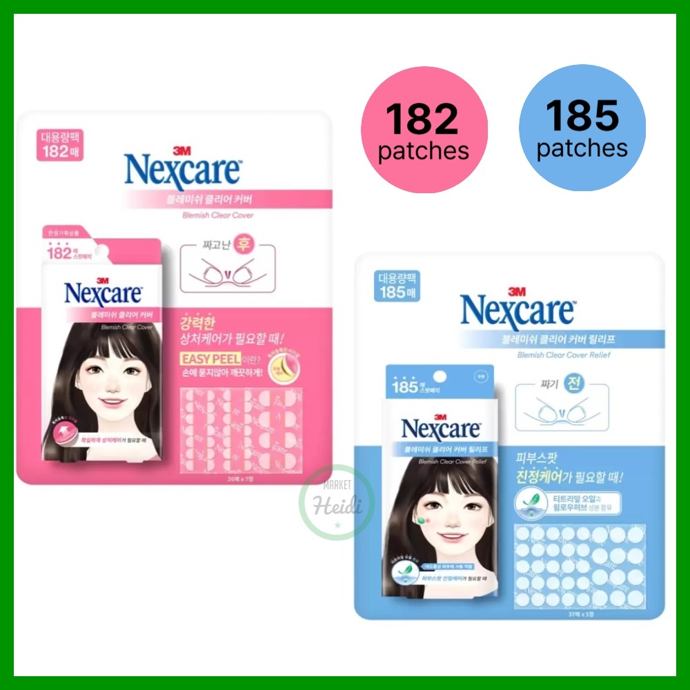 เกาหลี เกาหลี 🇰🇷 3M Nexcare Blemish Clear Cover Relief 185 ชุดแพทช์ / แผ่นแปะสิว /easyderm