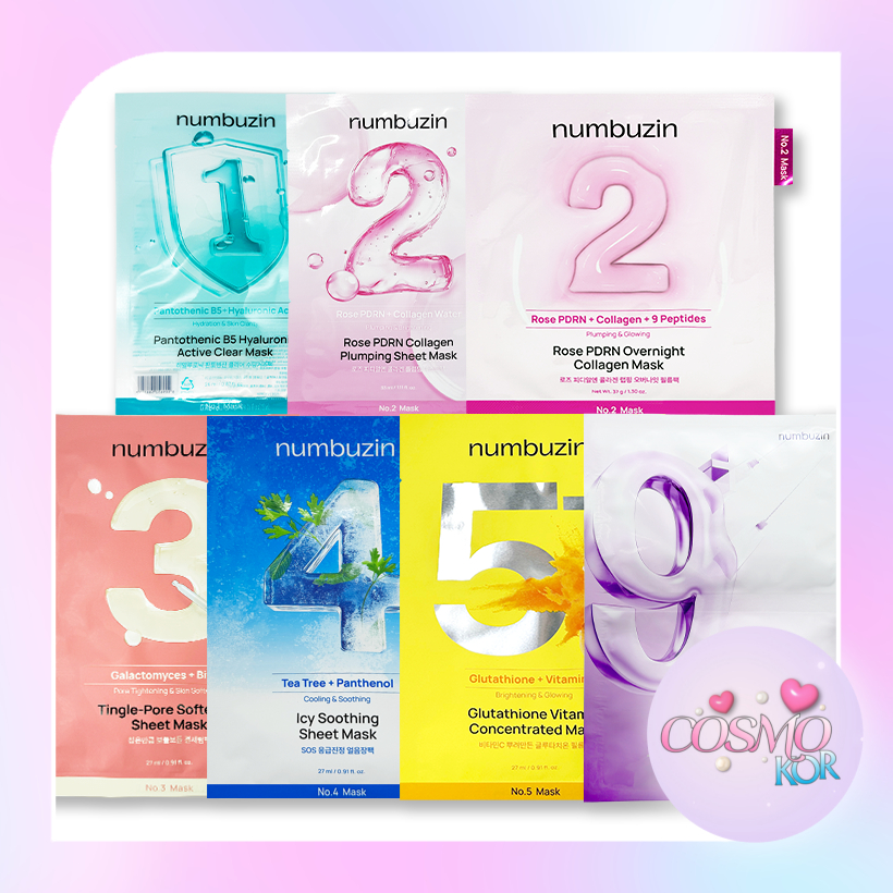 numbuzin No.1,2,3,4,5,9 Sheet Mask 1ea