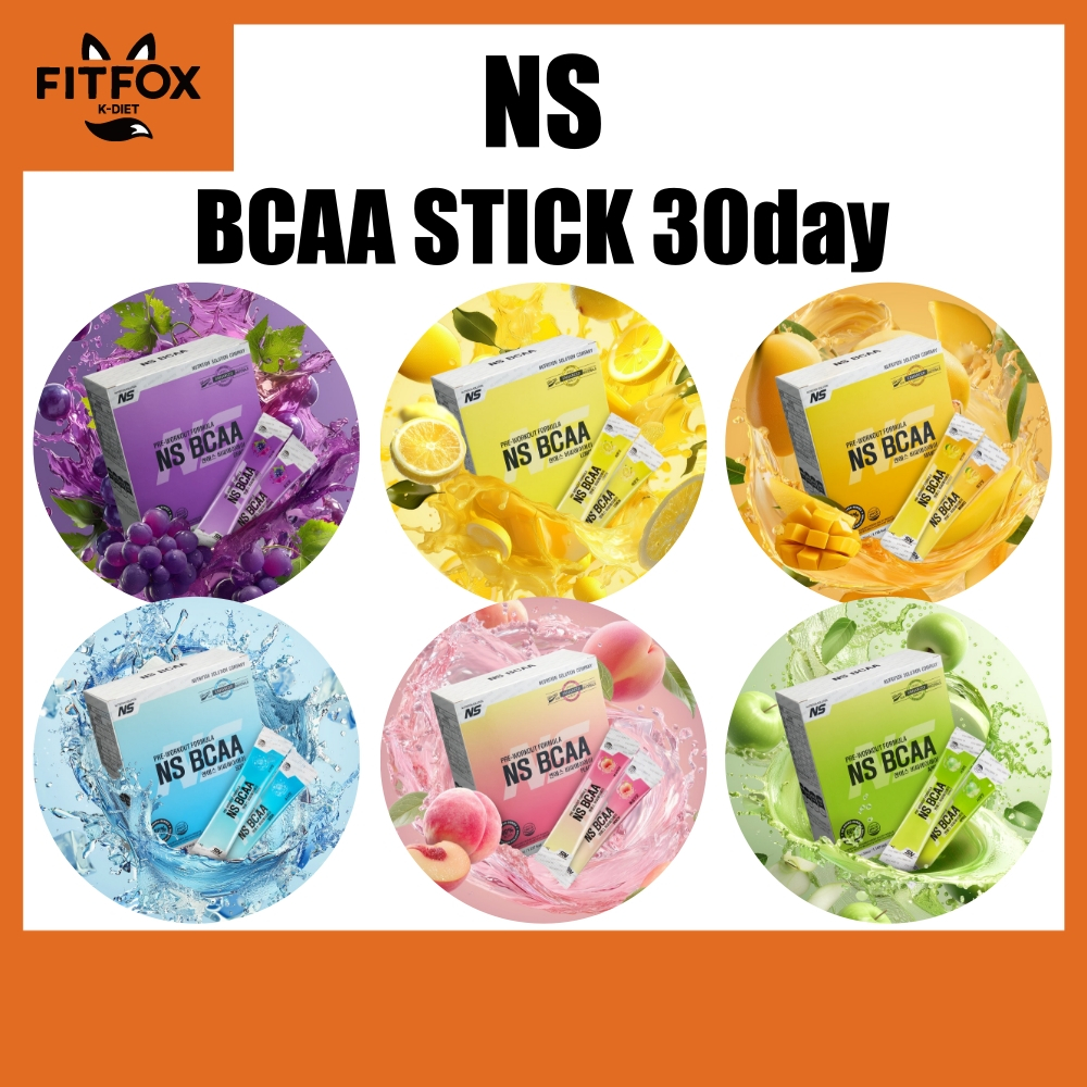 NS High Strength BCAA 6000mg 6 รส 30 แพ็ค – L-Glutamine 1500mg Energy Recovery Drink Powder สําหรับก