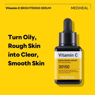 MEDIHEAL OFFICIAL Vitamin C Brightening Serum 40ml (ไนอาซินาไมด์, PHA, LHA) : ผิวเนียนนุ่มและไฮเดรตเพื่อผิวกระจ่างใส