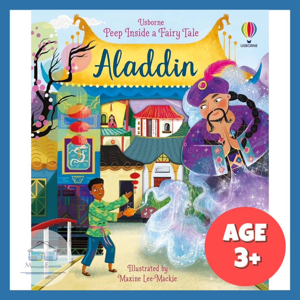 (Aladdin) Usborne Peep Inside Children Hardcover Educational Interactive Book Birthday Present
