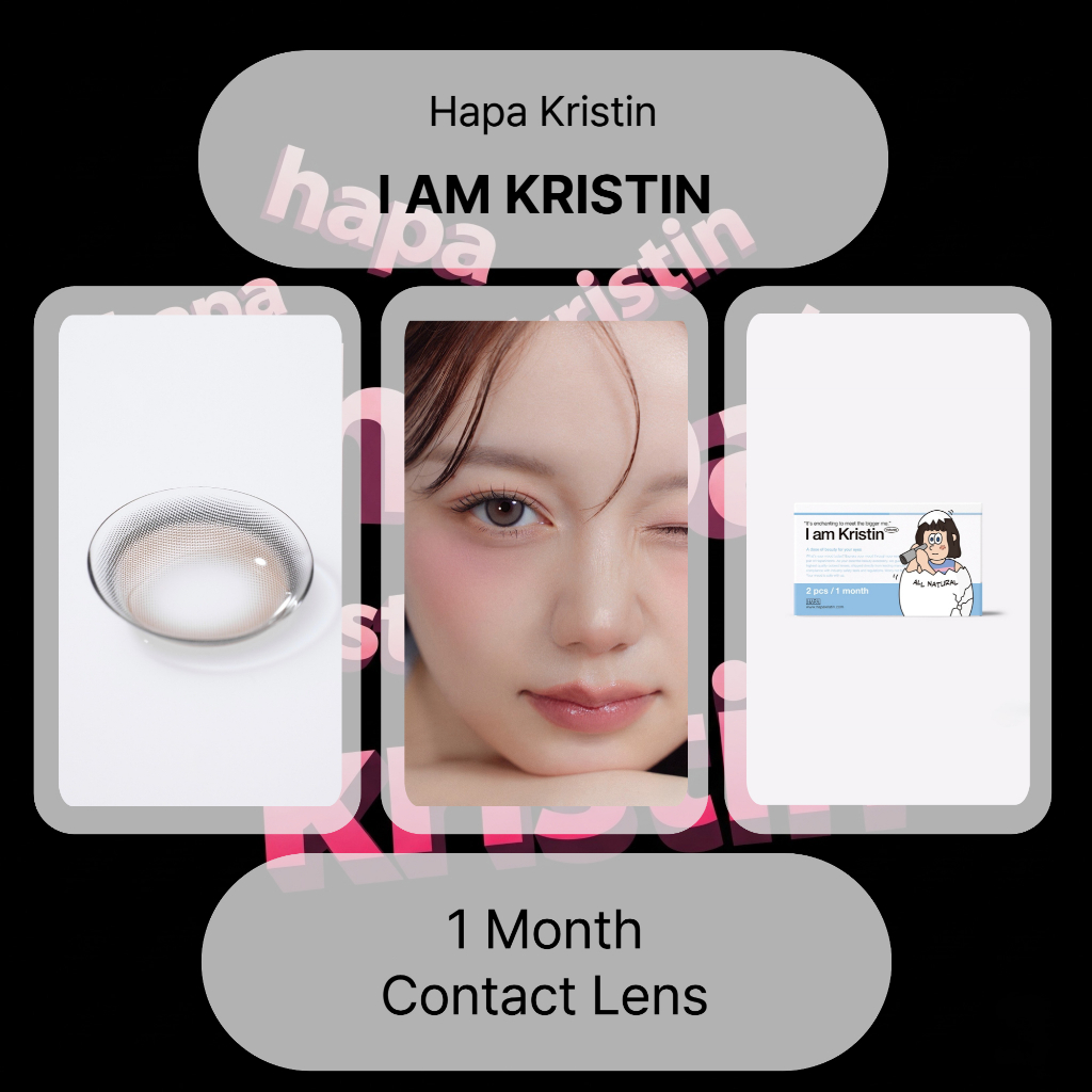 [ฮาปา คริสติน] คอนแทคเลนส์ 1 เดือน < I AM KRISTIN > (สีเทา)(13.5mm)(2P)