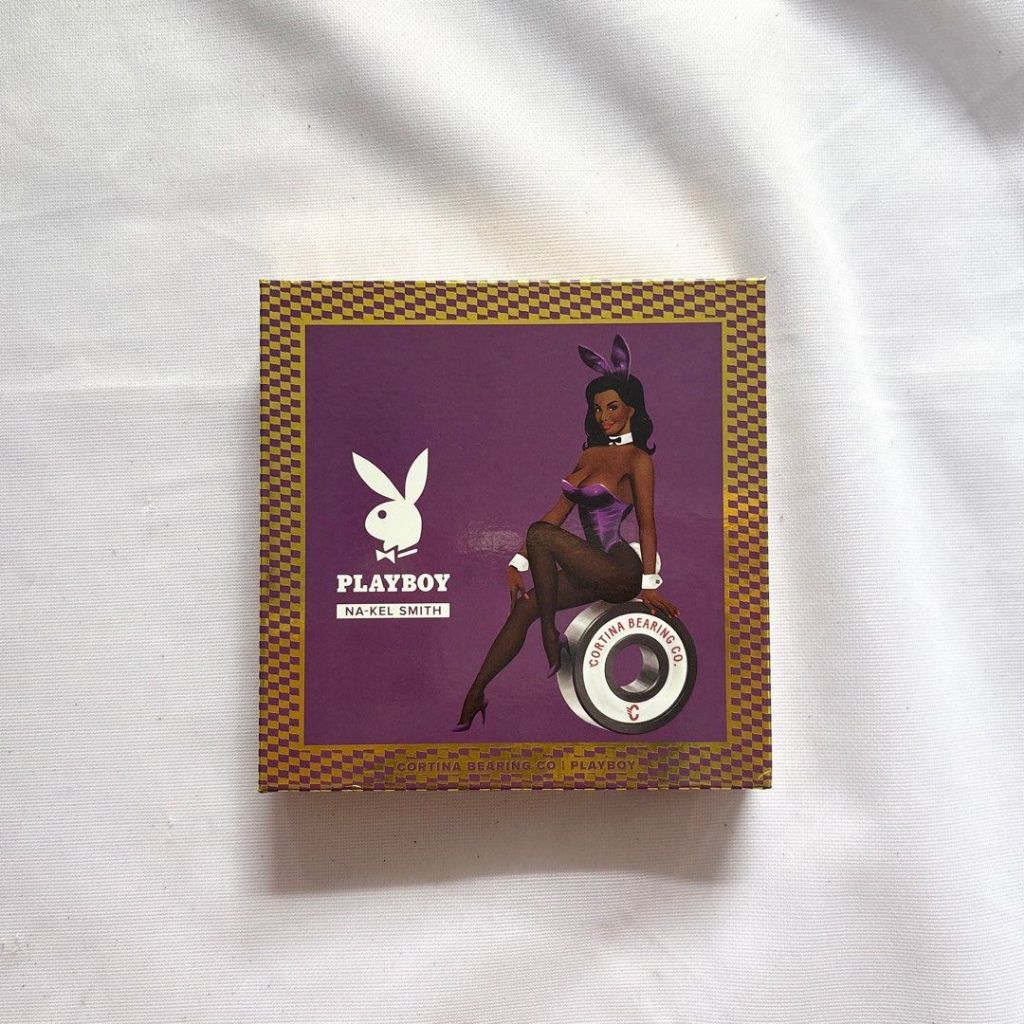 Cortina x Playboy Burgundy Nakel Smith Abec-7 Skateboard Bearings