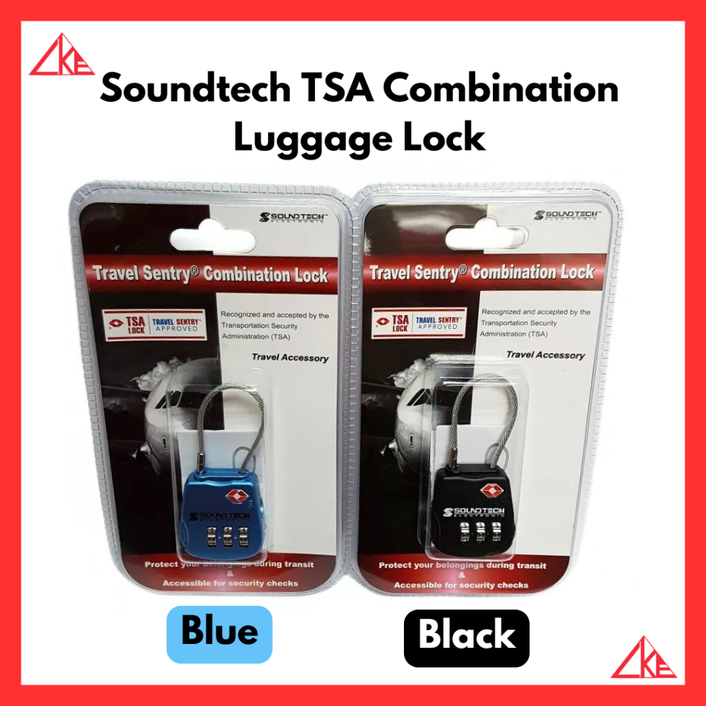 Soundtech TSA Combination ล็อคกระเป๋าเดินทางBLUE / BLACK