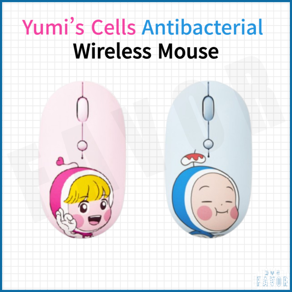 Korea ตัวดัง WEBTOON Yumis Cells เมาส์ไร้สายต้านเชื้อแบคทีเรีย 2TYPE Love-cell