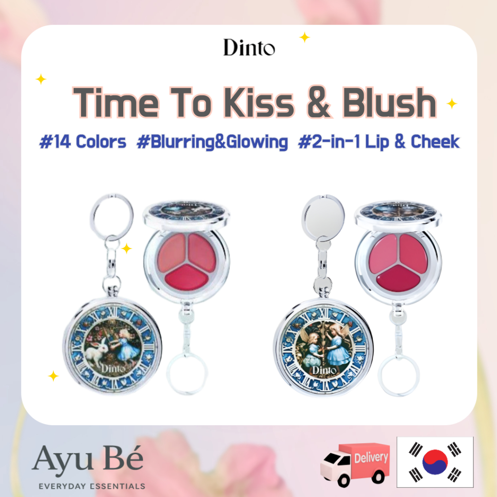 [Dinto] dinto Time To Kiss & Blush, 2-in-1 Lip & Cheek (4.5g 14 สี)