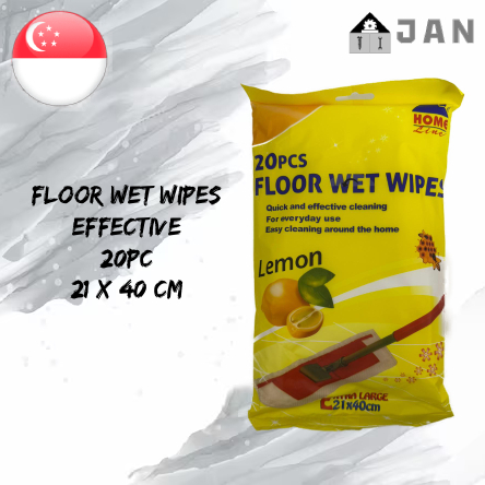 SG Seller Floor Wet Wipes กลิ่นเลมอน 20 ชิ้น