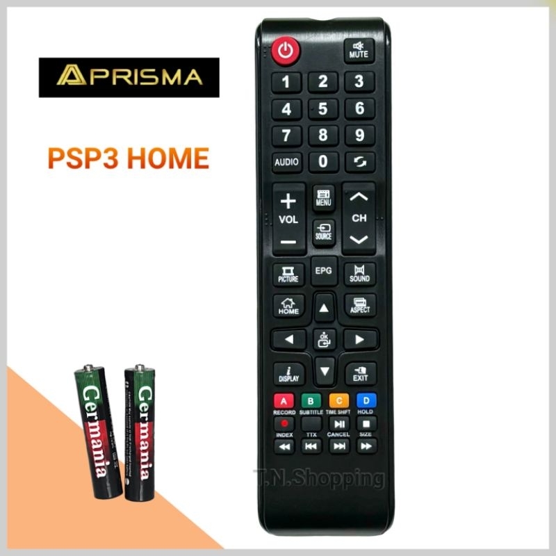 รีโมททีวี LCD/LED ยี่ห้อ Prismapro พริสมาโปร รหัส PSP3 Home รุ่น PLE-1901DT/DLE-3201DT/DLE-4303ST/DE