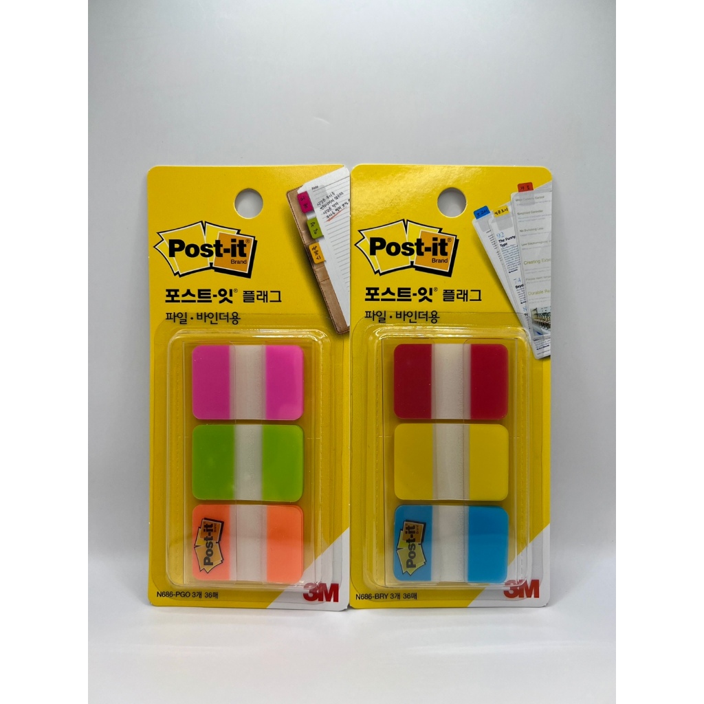 3m Post-It Sticky Index Tab 3825.4 มม. 12 ชิ้น3 สี