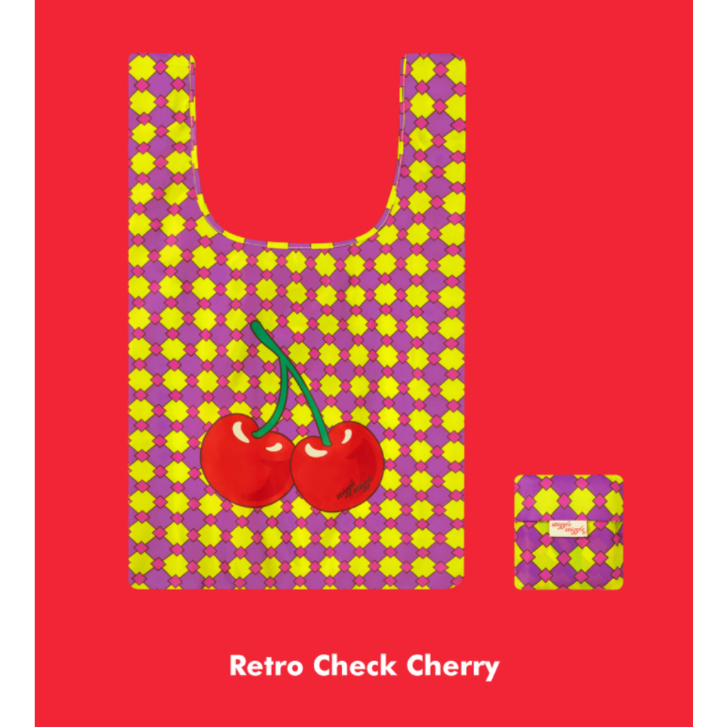 [Wiggle Wiggle] PICNIC BAG - Retro Check Cherry