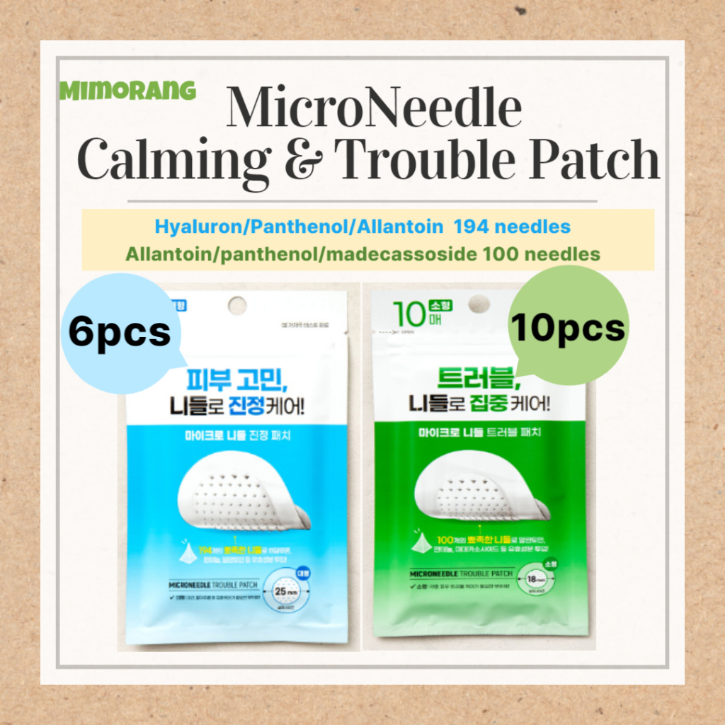 [Mimorang] Korea MicroNed Patch Spot Care Patch Calming(L)& Trouble Patch (S) : Hydrocolloid, Pimple